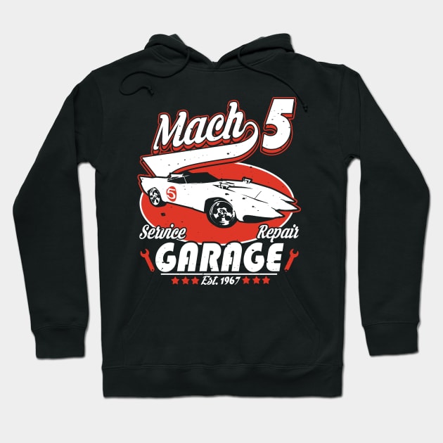 Mach 5 Garage Hoodie by absolemstudio